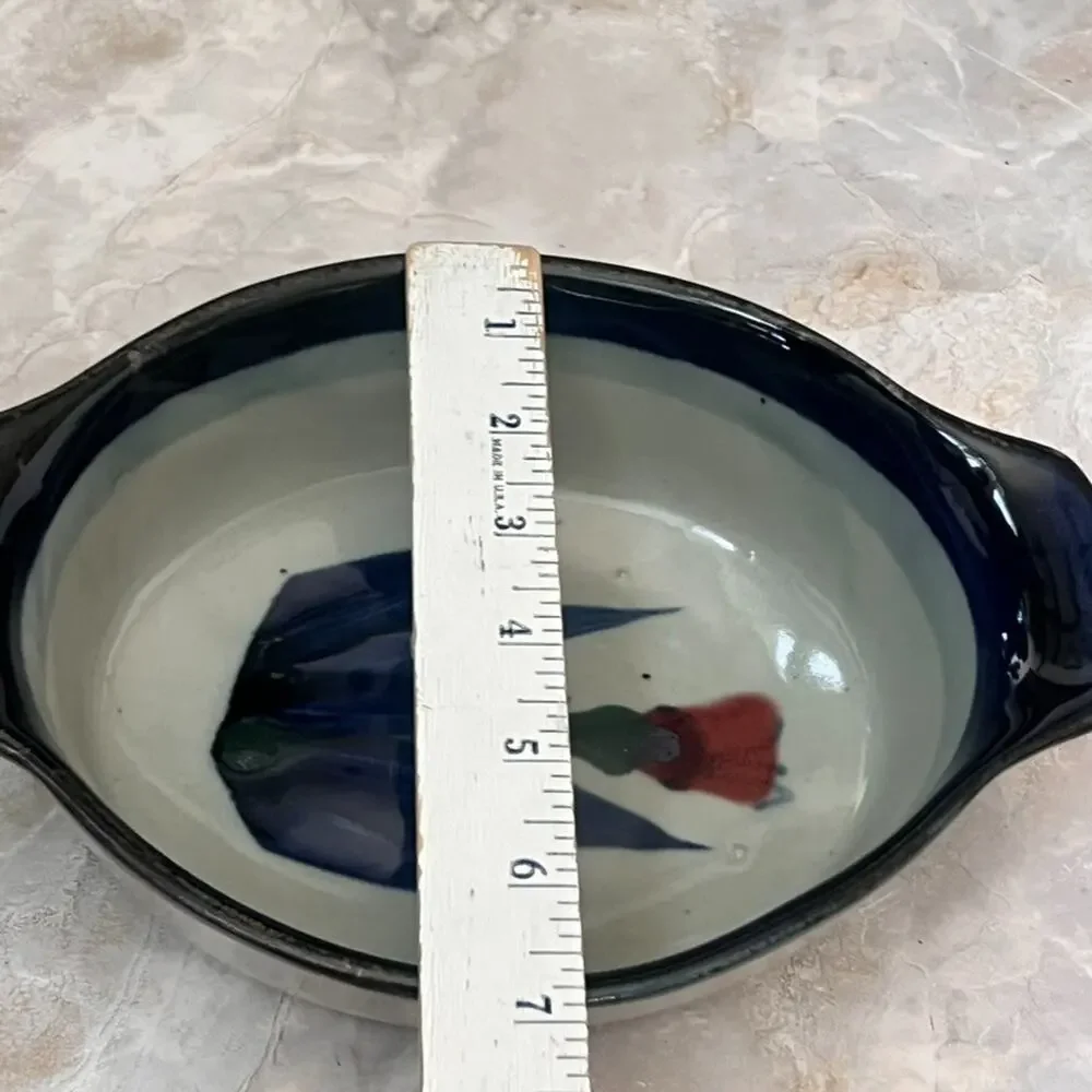 Vintage Handmade Clay Oven Baking Dish 9.5